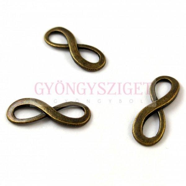 Köztes elem - Infinity - antik sárgaréz színű - 24x9mm
