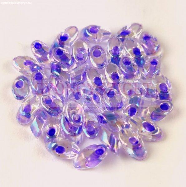 Miyuki long magatama gyöngy - 2150 - Violet Lined Crystal AB
