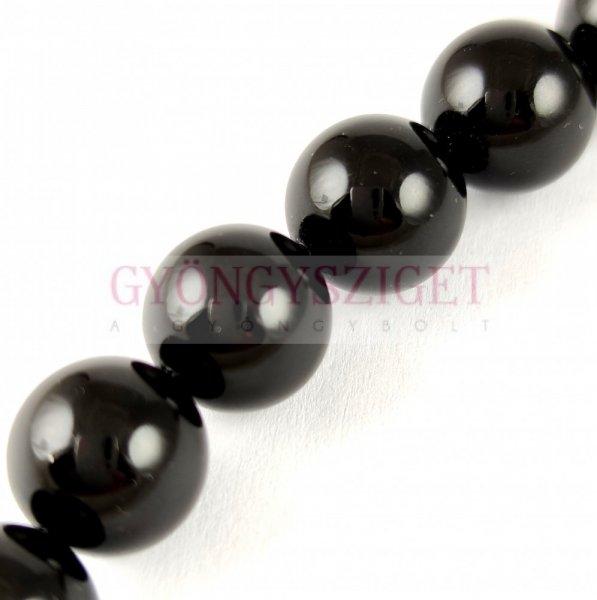 Swarovski igazgyöngy utánzat - Mystic Black - 12mm