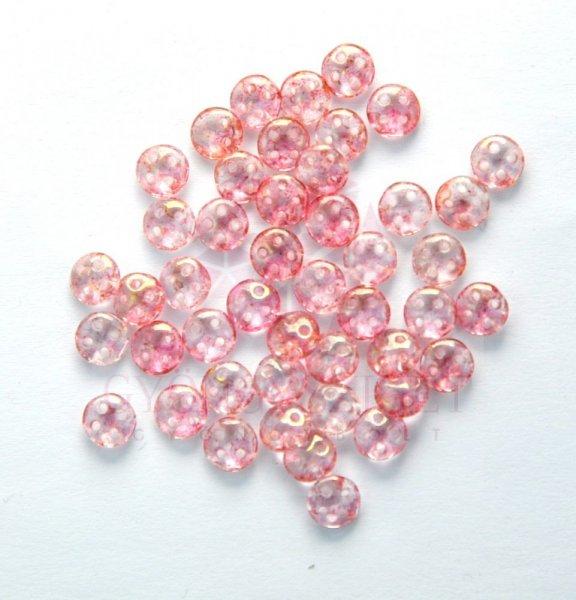 Cseh négylyukú lencse gyöngy - Quadra lentil gyöngy - Transparent Topaz Rose
Luster -6mm