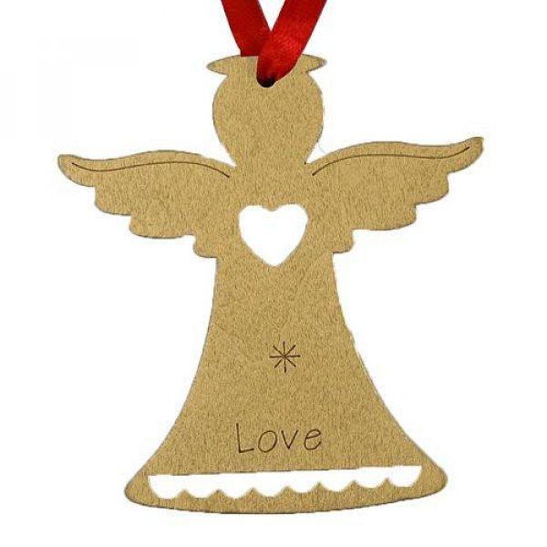 Karácsonyfa dísz - angyal - "love"