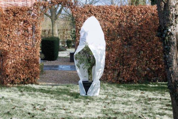 Téli takaró fólia zipzárral, fehér átm.150cm x 2m 70g/m2