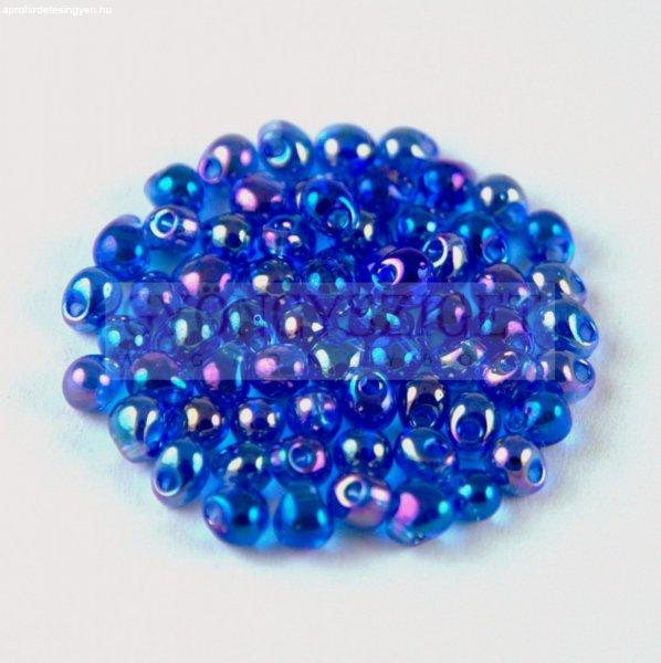 Miyuki drop gyöngy - Transparent Light Sapphire AB - 3.4mm