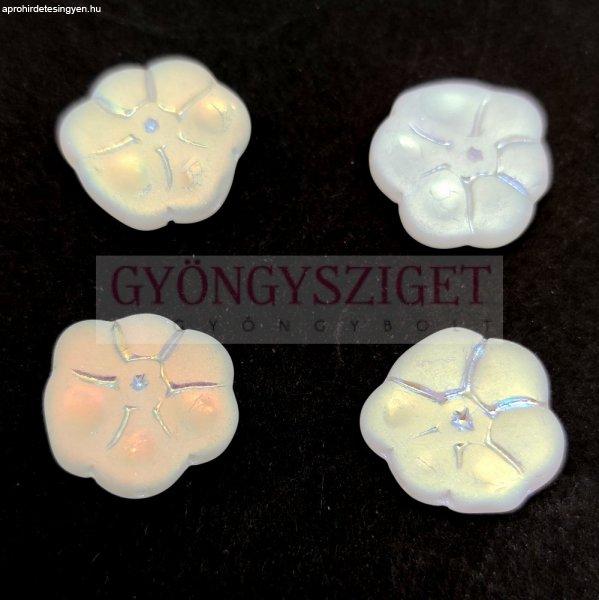 Cseh préselt üveg gyöngy - Primrose - Crystal Matt AB - 15mm