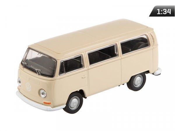 Makett autó, 1:34 1972 VW T2, krém.