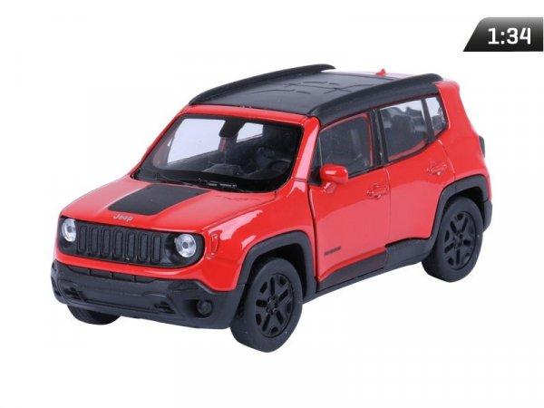 Makett autó, 01:34, Jeep Renegade Trailhawk piros.