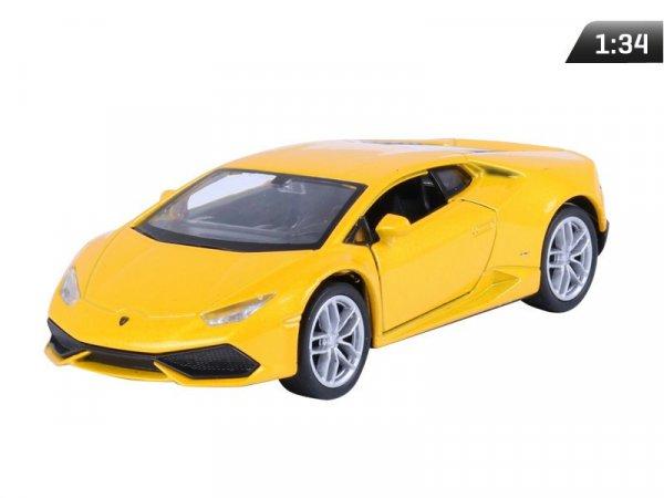 Makett autó, 1:34 Lamborghini Huracan Coupe, sárga