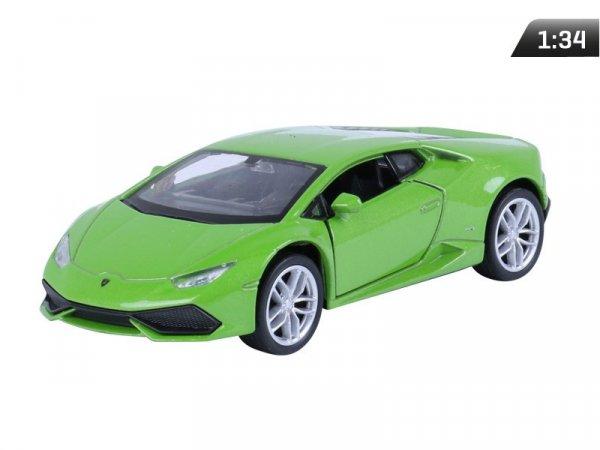 Makett autó, 01:34, Lamborghini Huracan kupé, zöld.