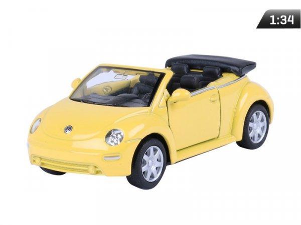 Makett autó, 01:34, VW New Beetle Cabrio, sárga.