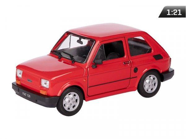 Makett autó, 01:21 PRL Fiat 126p piros.