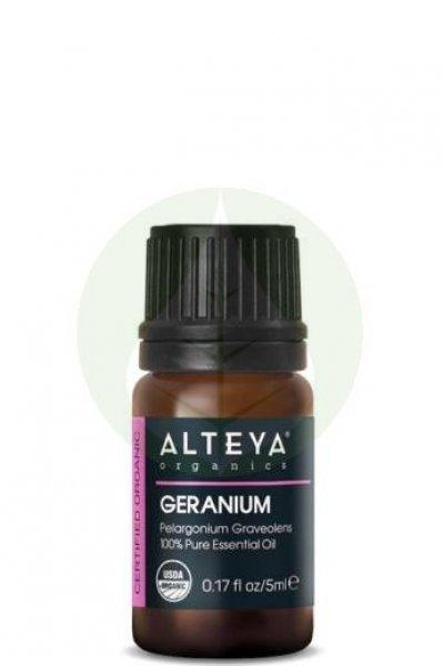 Geránium - Pelargonium graveolens illóolaj - Bio - 5ml - Alteya Organics