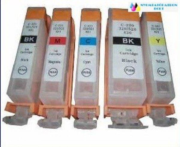 Canon PGI-520,CLI-521 BCMY MULTIPACK utángyártott 5 db.egy szettben