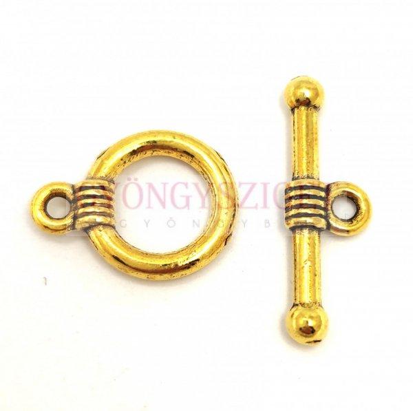 T-kapocs - arany színű - 15x11mm
