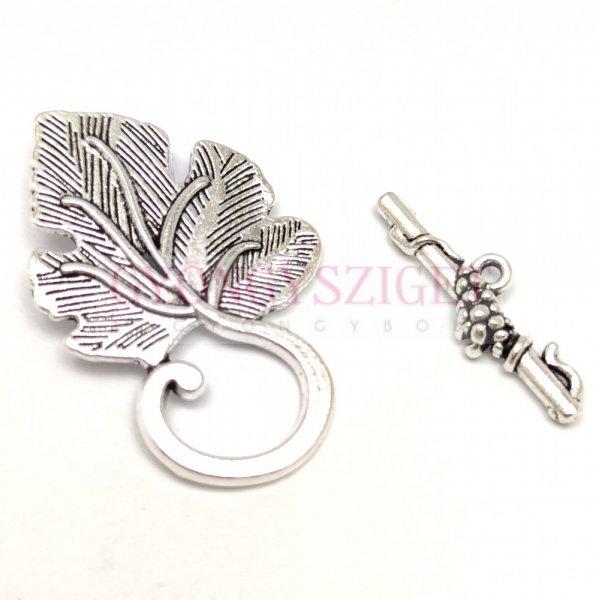 T-kapocs - platina színű - 36x22mm