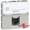 Legrand Program Mosaic LCS2 RJ45 aljzat Cat.5e UTP, 2 mod, a