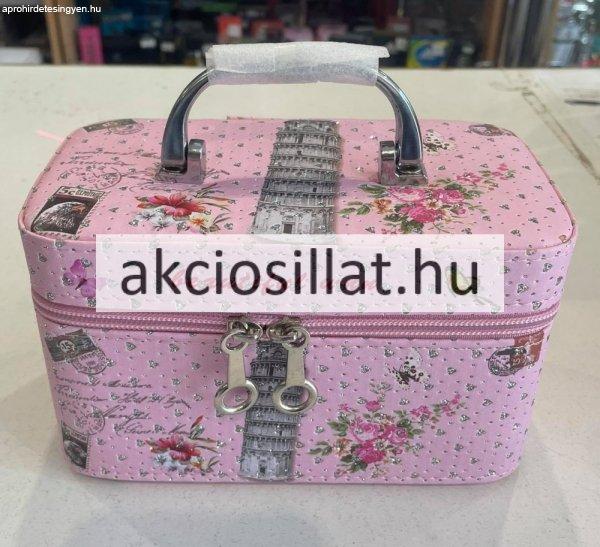 Kicsi kozmetikai táska rózsaszín Pisai ferde torony