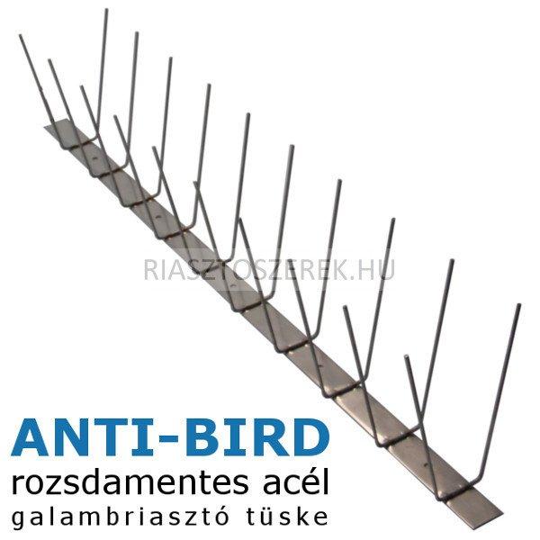 Anti-Bird 2 soros rozsdamentes acél galambriasztó tüske 50cm