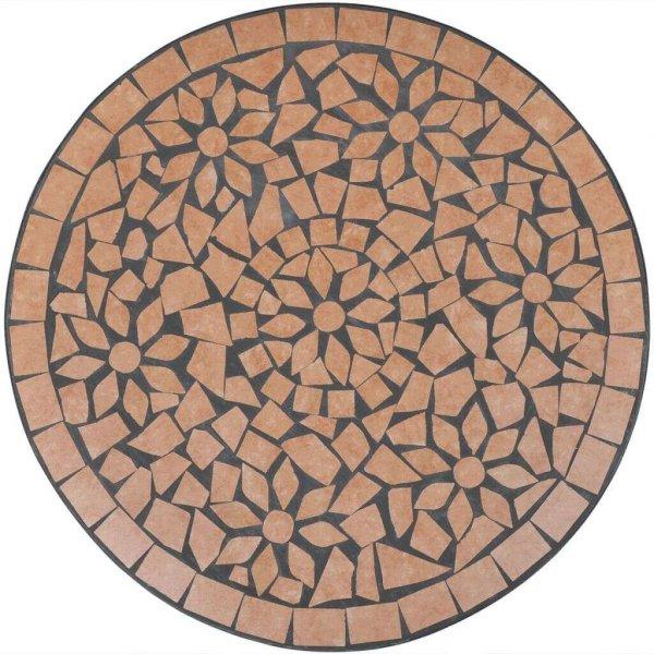 vidaXL terrakotta mozaik bisztró asztal 60 cm