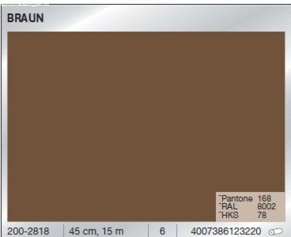 Fényes barna öntapadós fólia Braun lack 200-2818