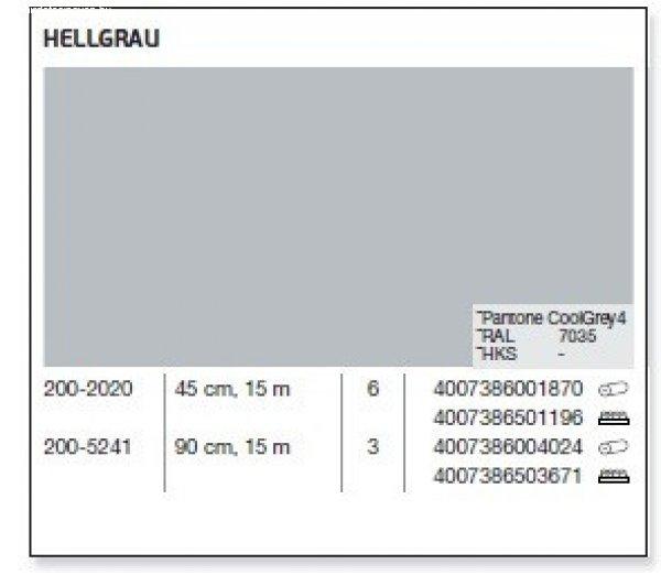 Matt világosszürke öntapadós fólia Hellgrau 200-2020