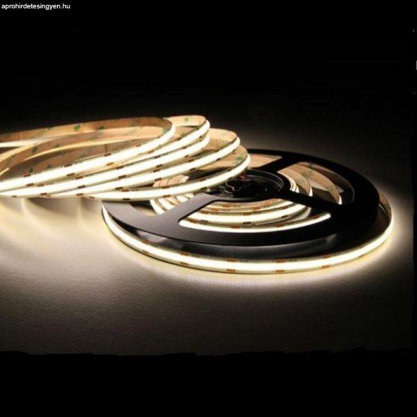 Prémium 480 LED/méteres 12 V-os beltéri natúr fehér LED COB szalag