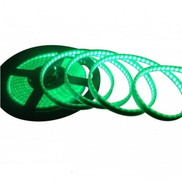 Prémium 120 LED/méteres 12V-os vízálló zöld színes szilikonos LED szalag