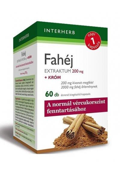 Interherb Napi 1 Fahéj extraktum 200 mg + króm kapszula (60 db)