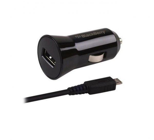BlackBerry ACC-48157-201 fekete gyári autós töltő fej 1000mAh 5W Micro USB
kábellel