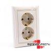 Legrand Valena 2X2P+F csatlakozaljzat elefntcsont, Legrand