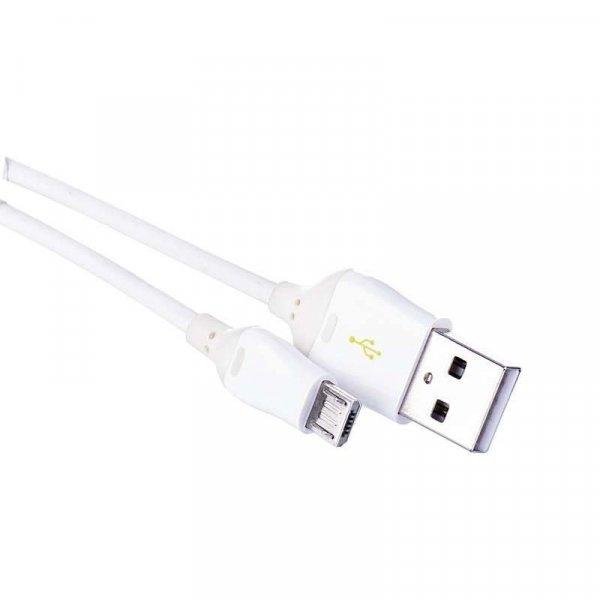 Emos USB 2.0 kábel USB A dugó-USB mikró B dugó,FEHÉR,QCH,1 m SM7004W