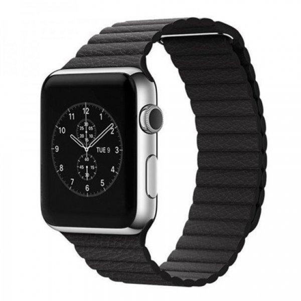 Mybandz APW421835 apple watch utángyártott mágneses bőróraszíj /fekete/
42/44 mm