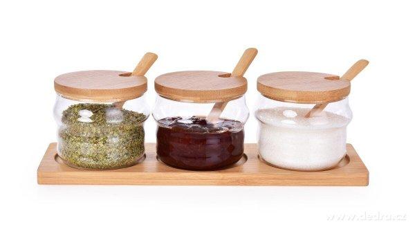 GoEco® Tároló üveg bambusz fedéllel