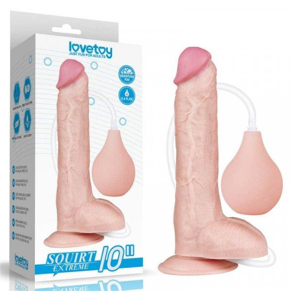 Lovetoy 10'' Squirt Extreme Dildo Tapadókorongos dildo