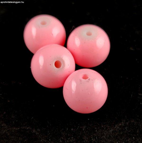 Tekla golyó gyöngy - Pink - 10mm