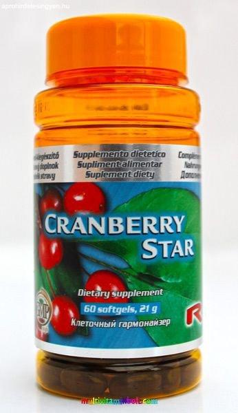 Cranberry Star 60 db, Tőzegáfonyával és C-vitaminnal - StarLife