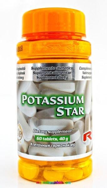 Potassium Star 60 db tabletta, Kálium az idegrendszer és az izomzat
funkcióinak segítésére - Starlife