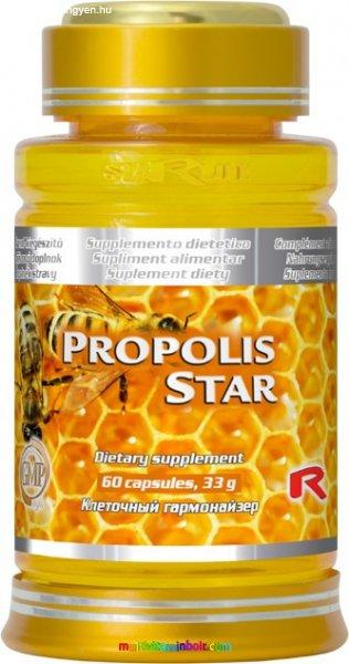 Propolis Star 60 db Propolisz tartalmú étrend-kiegészítő kapszula, 500 mg
kivonat - StarLife