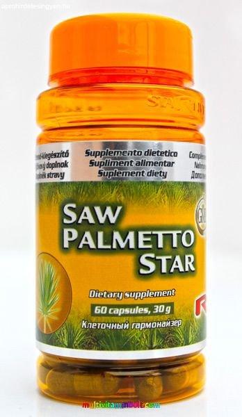 Saw Palmetto Star 60 db kapszula Fűrészpálma kivonat, 500 mg - StarLife