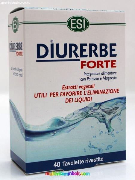 DIURERBE Forte 40 db Tabletta, anyagcsere serkentő és salaktalanító
hatású, természetes vízhajtó - ESI