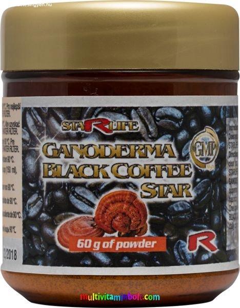 Ganoderma Black Coffee Star, Instant Arabica Kávé 60 g, gyógygombával ,
nagyon finom - Starlife