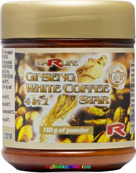 Ginseng White Coffee Star 4 in 1, Instant Kávé 110 g, ginzenggel nagyon finom
- Starlife 