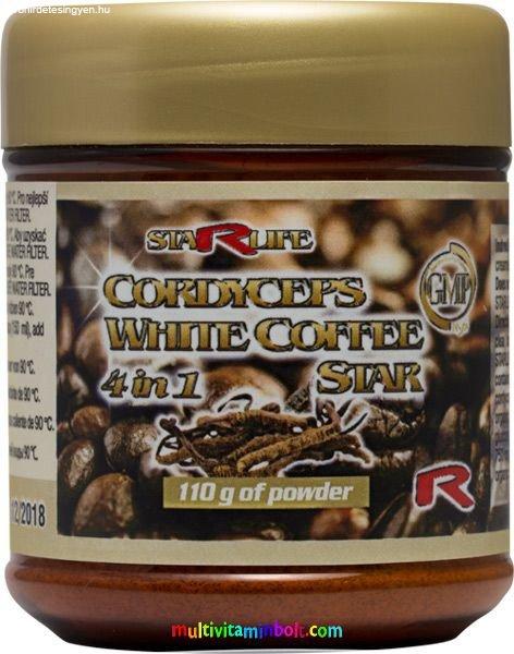 Cordyceps White Coffee Star 4 in 1, Instant Kávé 110 g, gyógygombával ,
nagyon finom - Starlife