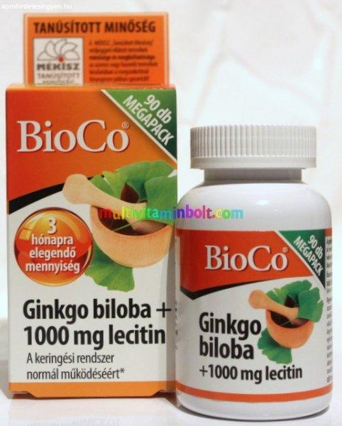 Ginkgo Biloba + 1000 mg Lecitin Megapack 90 db - BioCo 