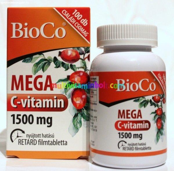 MEGA C-vitamin 1500 mg Családi csomag 100 db filmtabletta, csipkebogyóval -
BioCo