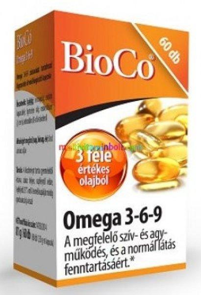 Omega 3-6-9 60 db lágyzselatin kapszula, halolaj - BioCo