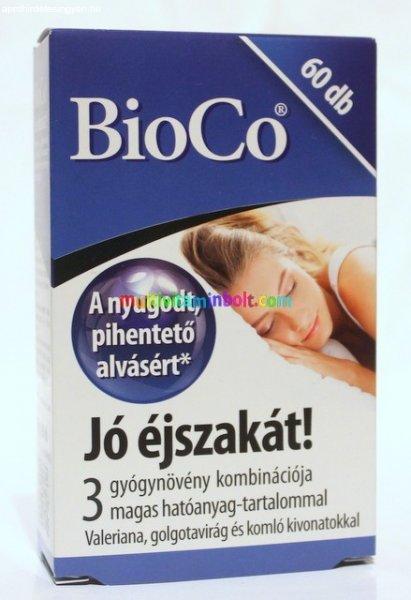 Jó éjszakát! 60 db tabletta, valeriána, golgotavirág, komló kivonattal
nyugodt alváshoz - BioCo