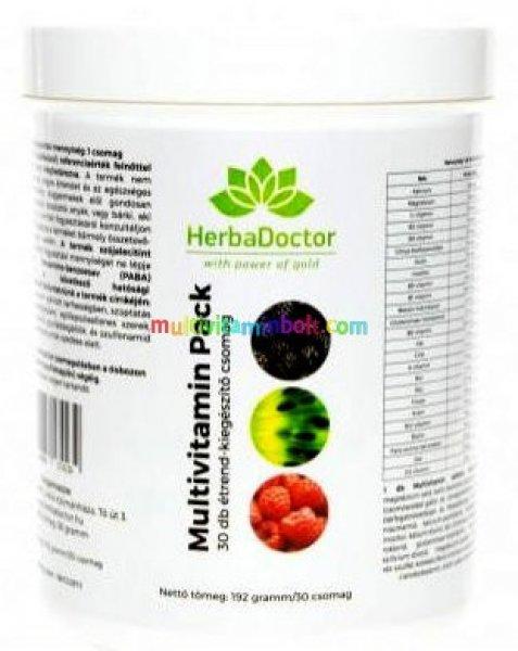 Multivitamin Pack étrend-kiegészítő 30 db csomag, lecitin, vitamin,
ásványi anyag - HerbaDoctor
