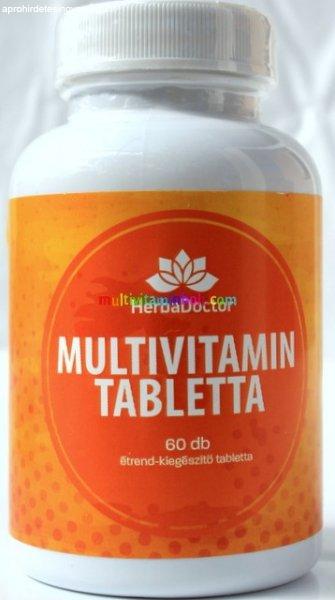Multivitamin 60 db tabletta, 12-féle vitamin és 10-féle ásványi anyag -
HerbaDoctor