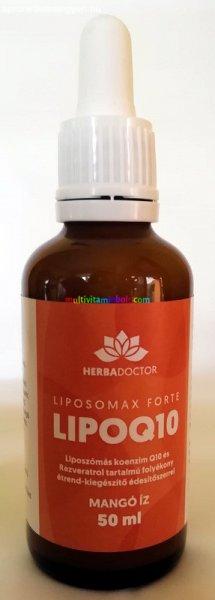 Liposomax Forte LIPOQ10 50 ml, vízoldékony liposzómális koenzim Q10 és
rezveratrol, mangó ízű - HerbaDoctor