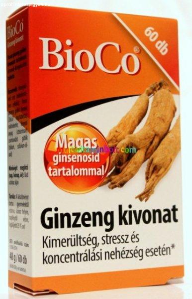 Ginseng kivonat 60 db tabletta, 266 mg ginzeng gyökér tablettánként - BioCo